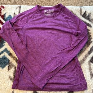 Long sleeve figs under scrub top